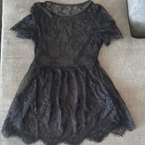 Elegant Black Lace top overlay